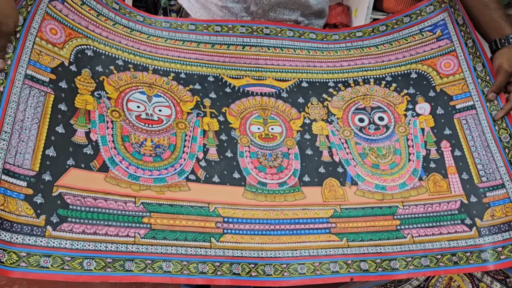 Traditional Pattachitra painting in Raghurajpur